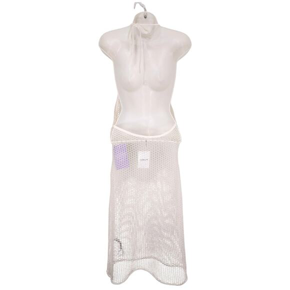 Forever21 Mesh Maxi Dress Cover Up Swimwear Sleeveless White Womens XL NWT - Picture 2 of 5